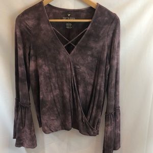 American Eagle Soft & Sexy Top Medium Tie Dye A22